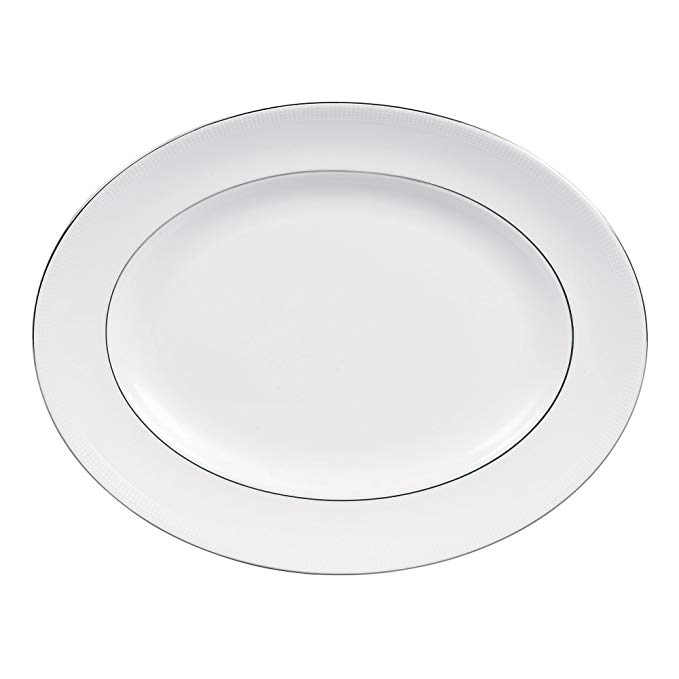 Vera Wang by Wedgwood Blanc Sur Blanc 15.25-Inch Oval Platter