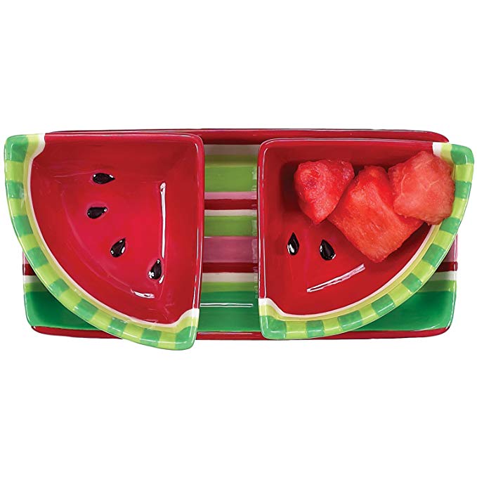 Boston Warehouse Picnic Party Watermelon 3-Piece Serving Set