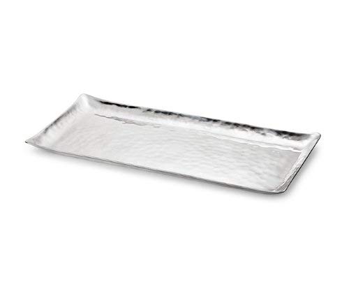 Mary Jurek Design Aurora Stainless Steel Rectangular Tray, 14-Inch-by-7.5-Inch