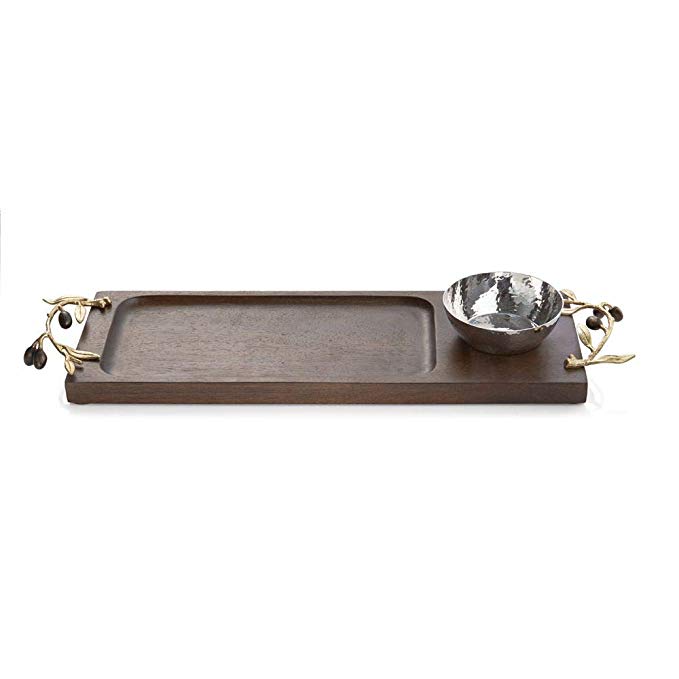 Michael Aram Olive Branch Gold Dipping Board