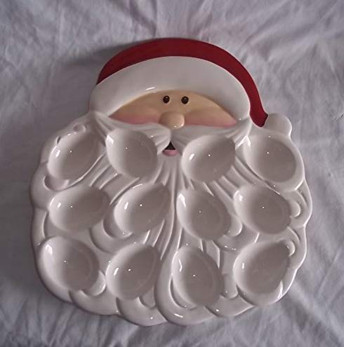 Christmas Day Santa Claus Deviled Egg Plate