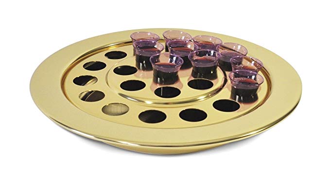 Communion-Brass tone-Communion Tray-Small Group-10