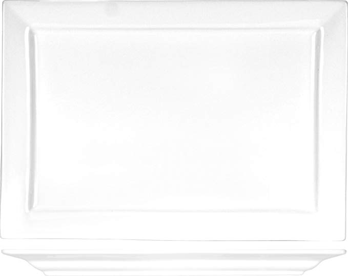 ITI EL-26 Elite Rectangle Plate 12-Inch by 7-7/8-Inch 6-Piece White