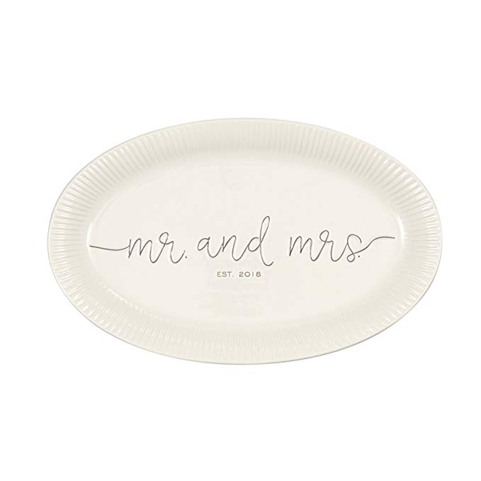 Mud Pie Mr. & Mrs. Wedding Platter