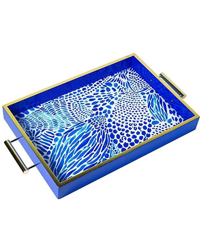 Lilly Pulitzer Blue Tang Gang Hostess Tray