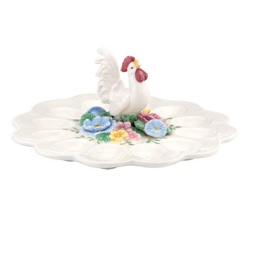 Lenox Butterfly Meadow Rooster Egg Platter