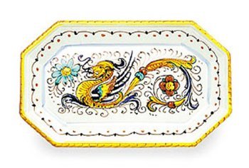 Hand Painted Raffaellesco Relish Tray - Handmade in Deruta