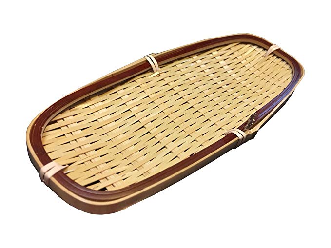 Bamboo Japanese Soot Bamboo Rectangle Oshibori Tray 7 x 2.7 inches From Japan