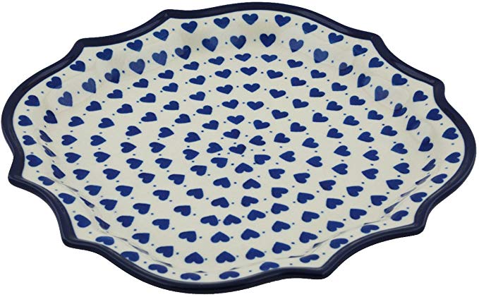 Polish Pottery Platter 10-inch Hearts Delight