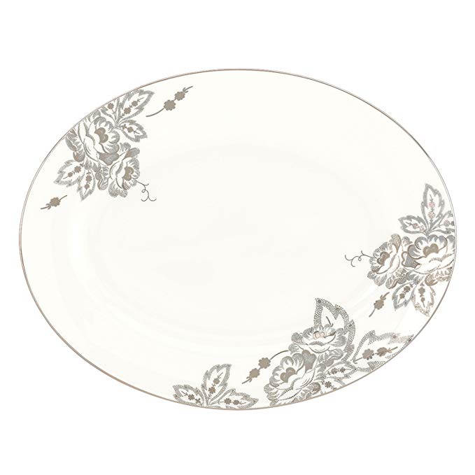 Lenox Floral Waltz Oval Platter, 13-Inch