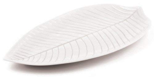 Aps Paderno World Cuisine White Melamine Leaf Dish, 20-7/8-Inch by 11-3/8-Inch