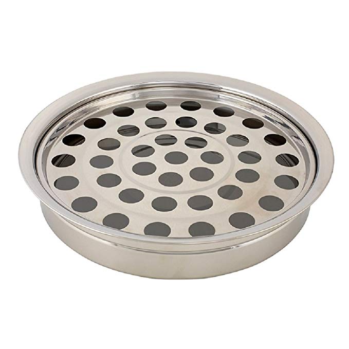 Stackable Communion Tray with Center Bread Plate & Tray Cover - Stainless Steel Silver Finish