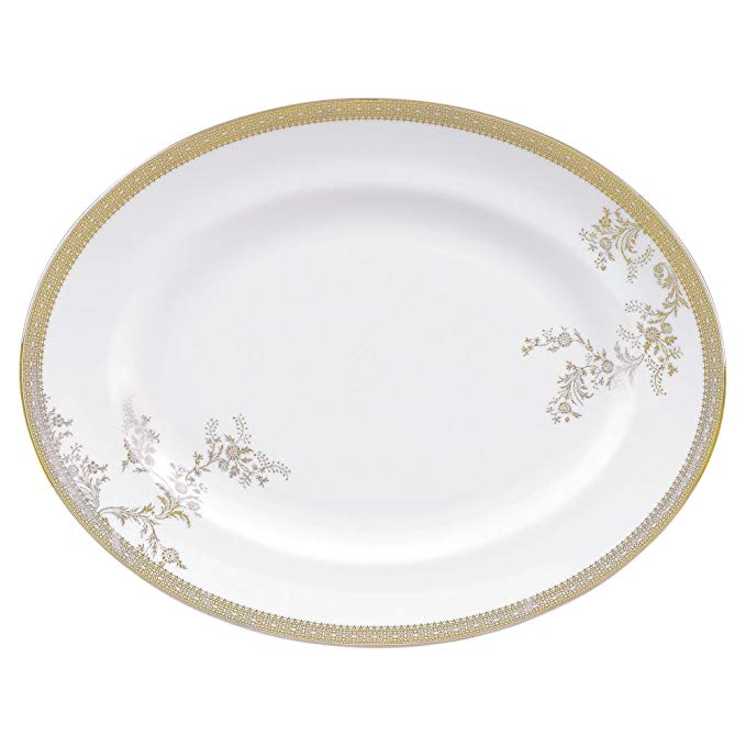 Vera Lace Gold Oval Platter