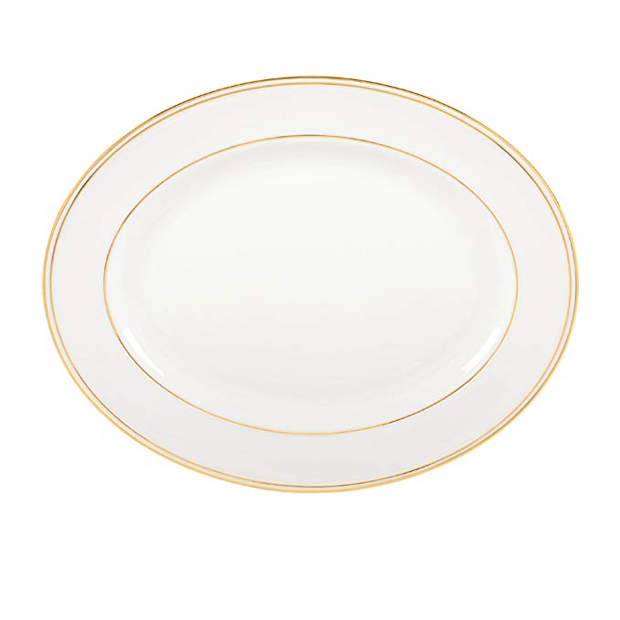 Lenox 100110442 Federal Gold Oval Platter, White